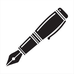 Pen simple icon set. Pen symbol collection. Vector illustration silhouette on a white background