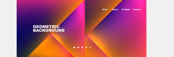 Triangle minimal web site page background design. Vector Illustration For Wallpaper, Banner, Background, Card, Book Illustration, landing page