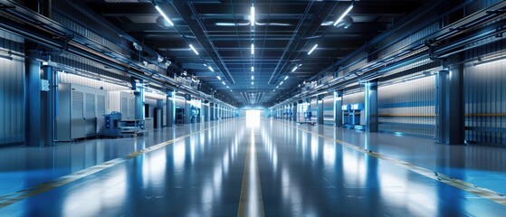 Wall Mural - cutting-edge ai-driven smart factory monitoring system for efficient production control