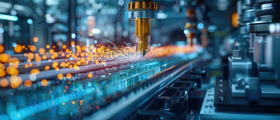 Wall Mural - cutting-edge smart manufacturing analytics tool revealed in detail
