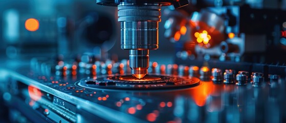 Wall Mural - cutting-edge micro-robotics components for medical applications in macro view