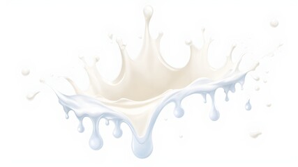 milk splash isolated on white