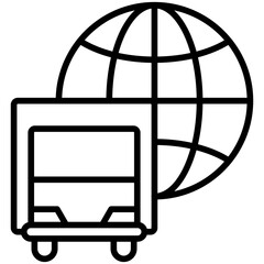 Sticker - Worldwide Delivery Icon