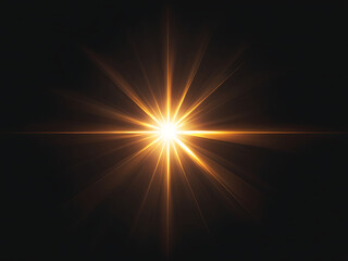 Flare light, effects sunlight, lens flare, light leaks, warm sun rays light effects, overlays or golden flare isolated on black background. effect, sunlight, ray, glow, bright, shine, sun. ai