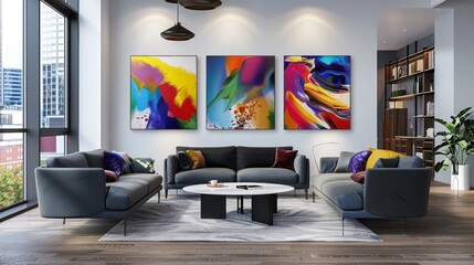 Wall Mural - vibrant liquid abstract background with flowing swirls of colorful paint, dynamic fluid art with mar