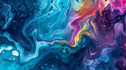 Wall Mural - Liquid abstract collection featuring swirling vivid colors and smooth fluid dynamics on a modern background, ideal for artistic and contemporary design projects