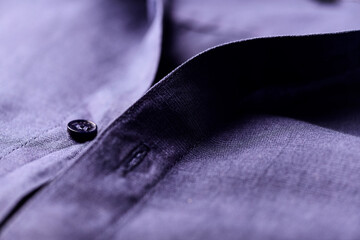 Wall Mural - Close up of men's linen shirt. Soft focus.