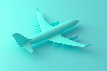 3D Logo of Travel Booking with Airplane Icon Isolated for Easy Identification