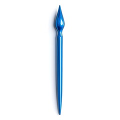 Sleek and Stylish Blue Metal Letter Opener Isolated on a Clean White Background Showcasing a Minimalist and Sophisticated Design Perfect for Office Business or Executive Use