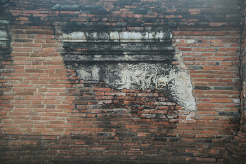 The texture , background or pattern of the brick wall.