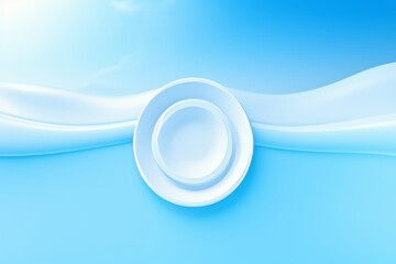 Sticker - Abstract Blue and White Circle Background