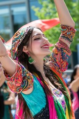 A multicultural festival featuring traditional music and dance performances from around the world