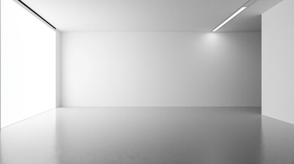 Wall Mural - Minimalist Empty Room with Bright Natural Light
