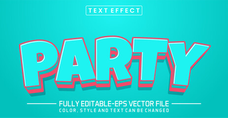 Wall Mural - Party Text effect editable