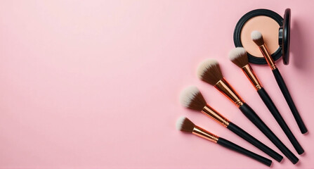 Canvas Print - make up brushes