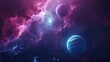 © Quickknow - Beautiful astronomy backdrop showing planets, stars, and cosmic dust in deep space, realistic HD capture