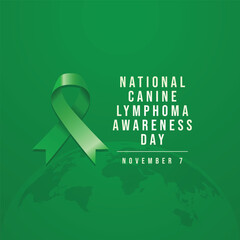 Wall Mural - vector graphic of National Canine Lymphoma Awareness Day ideal for National Canine Lymphoma Awareness Day celebration.