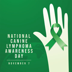 Wall Mural - vector graphic of National Canine Lymphoma Awareness Day ideal for National Canine Lymphoma Awareness Day celebration.