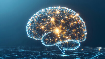 Poster - A glowing brain, connecting ideas and innovation.