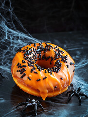 Wall Mural -  Halloween themed donuts, food photography