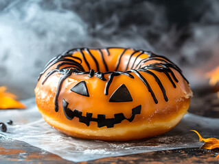 Wall Mural -  Halloween themed donuts, food photography