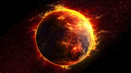 Wall Mural - sun in space. generative ai