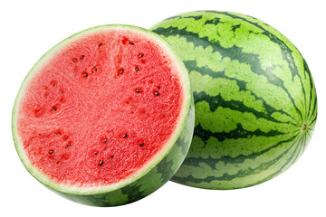 Poster - Watermelon isolated on white background, full depth of field