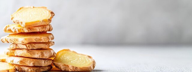 Wall Mural -  A stack of pastries aligns next to a single slice of bread, bitten