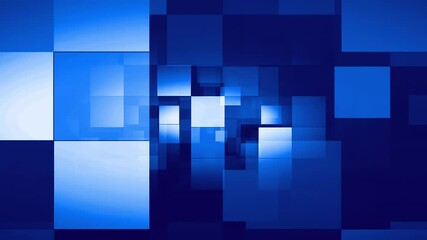 Wall Mural - abstract blue square geometric surface animation. light bright clean minimal squares. motion backgro