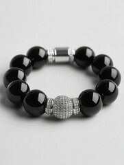 Wall Mural - Black Onyx and Diamond Bead Bracelet