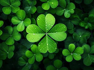 Green Four-Leaf Clover