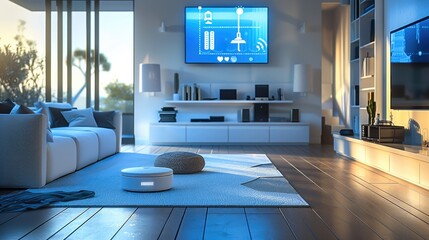 Fototapete - Smart Home, Smart Home, Technology Life, Smart Home Appliances. Generative AI.