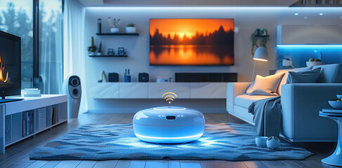 Fototapete - Smart Home, Smart Home, Technology Life, Smart Home Appliances. Generative AI.