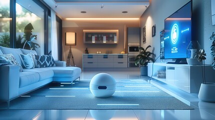 Poster - Smart Home, Smart Home, Technology Life, Smart Home Appliances. Generative AI.