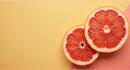 Canvas Print - slice of grapefruit