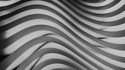 Wall Mural - exploring abstract wavy patterns that are present in monochrome design aesthetics. design