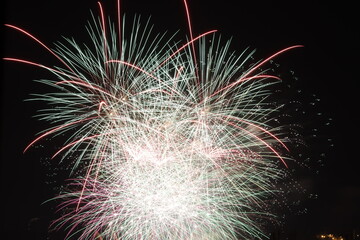 Fireworks exhibition at night