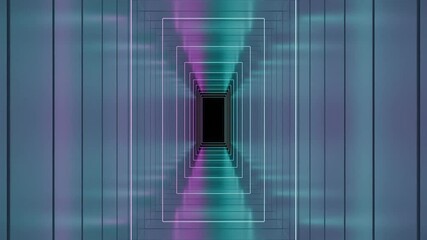 Wall Mural - a futuristic abstract tunnel that features stunning neon colors and intricate designs. design