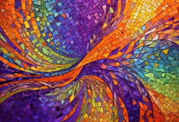 colorful mosaic glass background