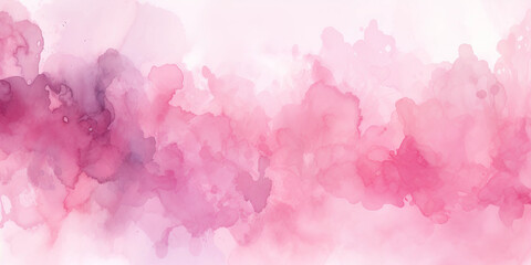 Wall Mural - Pink pastel watercolor splotches background