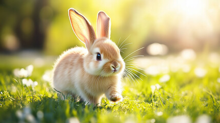 easter bunny in the grass