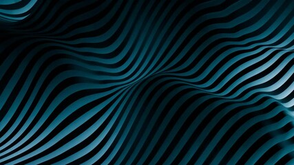 Wall Mural - dynamic waves in the beautiful teal and black color scheme for artistic expression. design