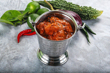 Sticker - Indian cuisine - butter chicken with sauce