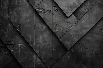 Wall Mural - Abstract background of black textured geometric shapes