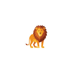 lion cartoon isolated on white