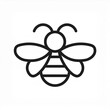 © Nicole - bee black icon isolated on white