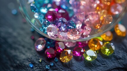 colorful diamond flakes