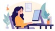 © Nattapat - Young woman enjoying a virtual team meeting call, demonstrating remote work and flexible culture concept with a happy demeanor and modern homeoffice setting
