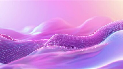 Wall Mural - A purple wave with a pink background 4K motion