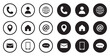 © Paul - Contact us vector icon set. Website icon set phone location email website message home chat contact. Minimal icons.